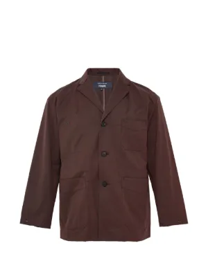 Sacai Cotton Denim Jacket | Brown | FARFETCH