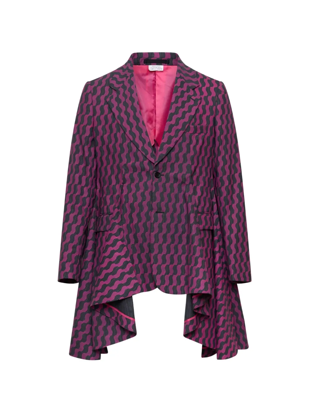 Comme des Garçons Homme Plus geometric-pattern blazer - Viola