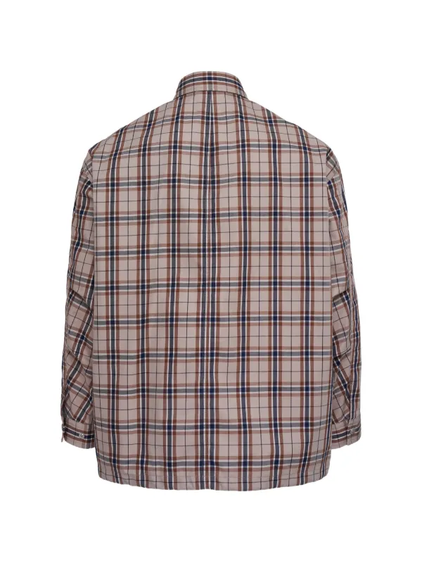Comme Des Garçons Homme Zipped Checked Jacket | Neutrals | FARFETCH