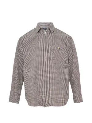 Comme Des Garçons Homme Zipped Checked Jacket | Neutrals | FARFETCH