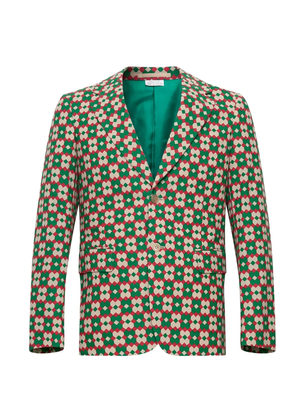 Comme des Garçons Homme Plus geometric-pattern single-breasted blazer - Multicolore