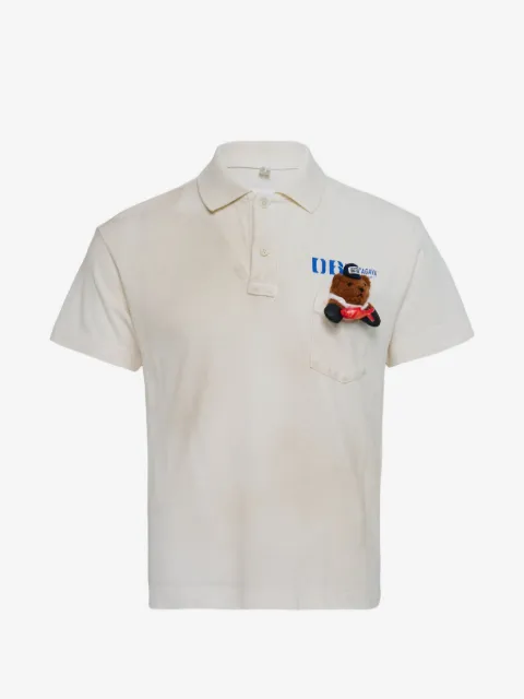Doublet bear-appliqué polo shirt 