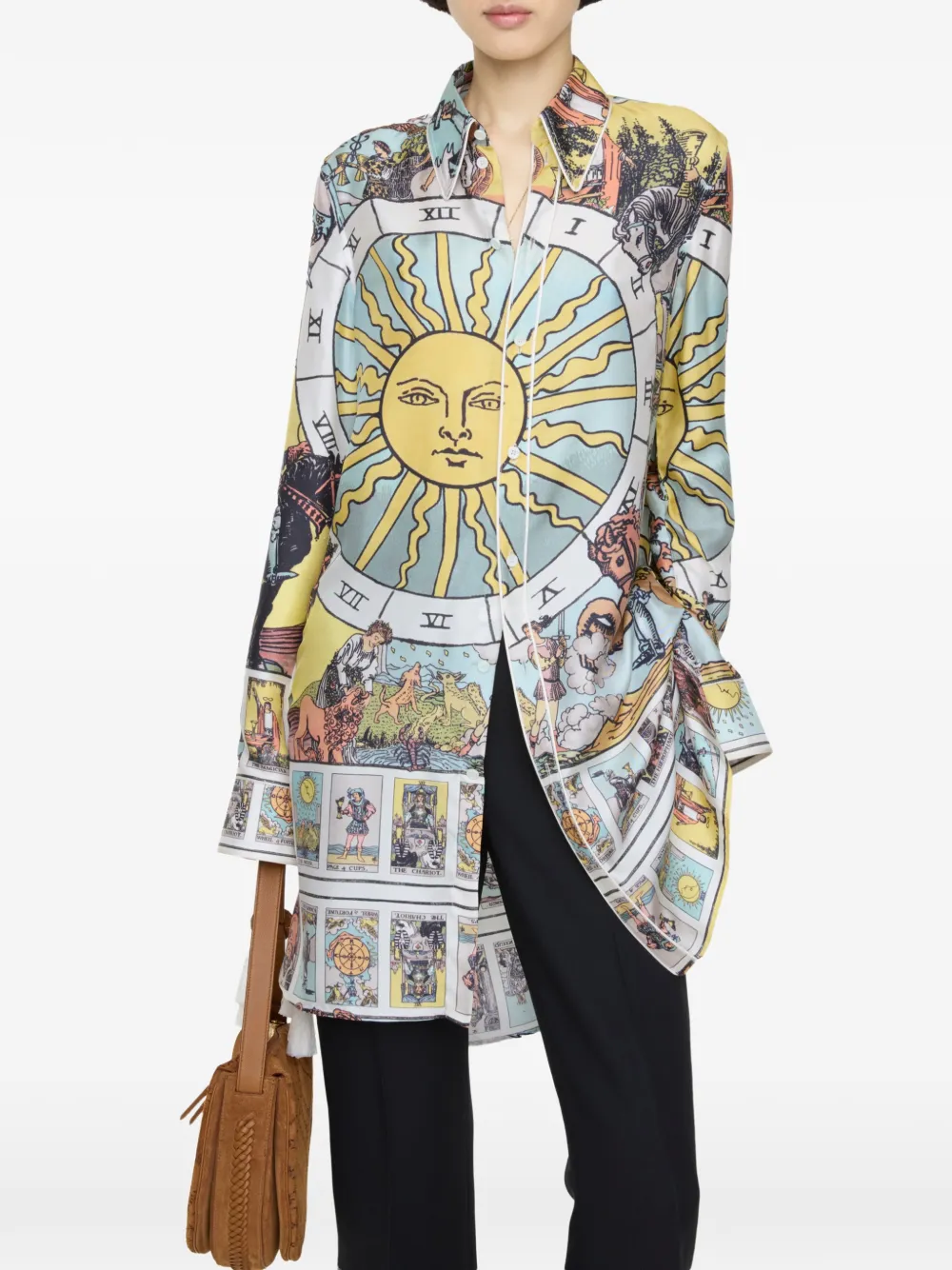 Burberry Camicia Tarot in seta - Blu