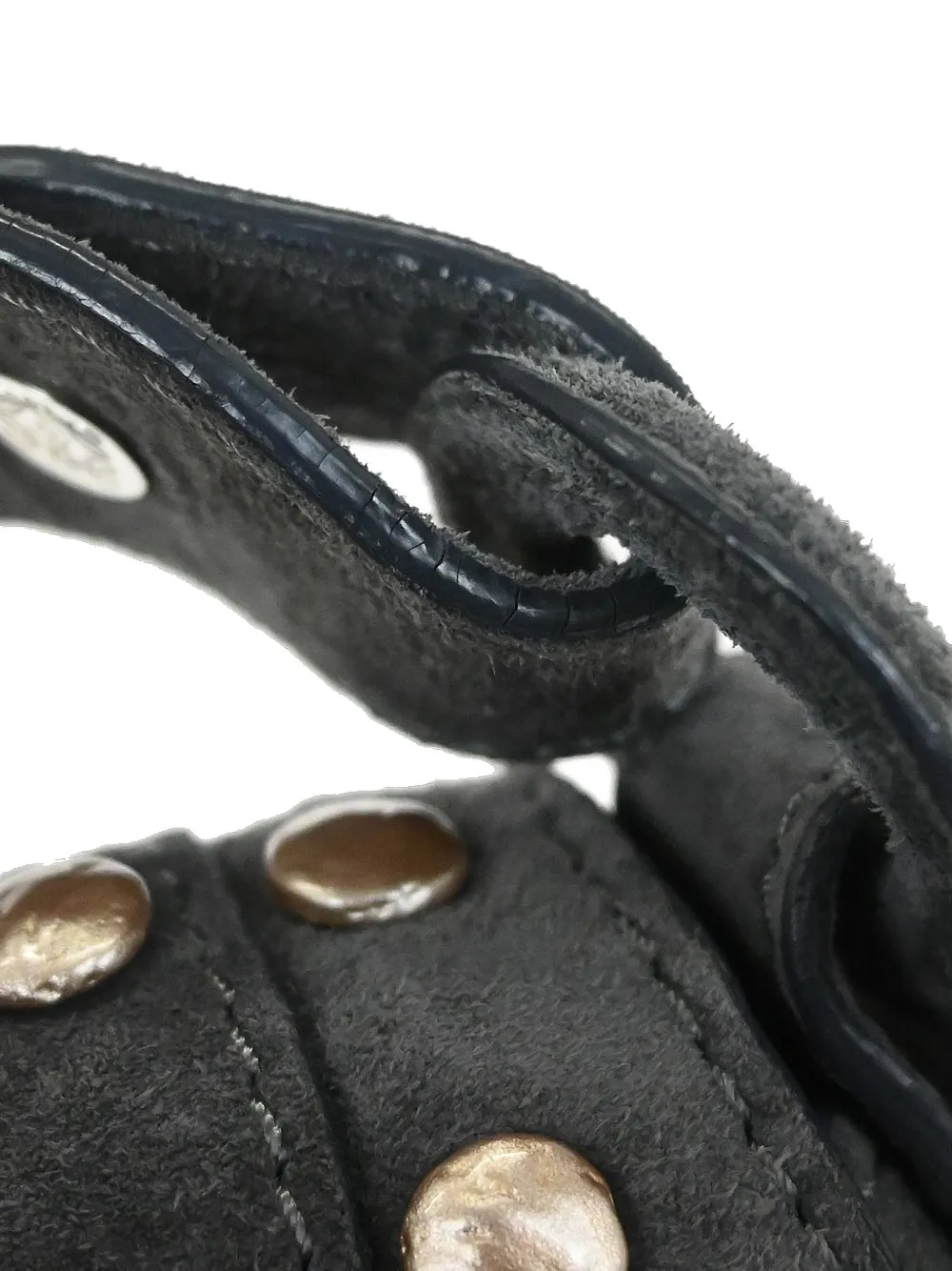 2006 Studded Suede Shoulder Bag