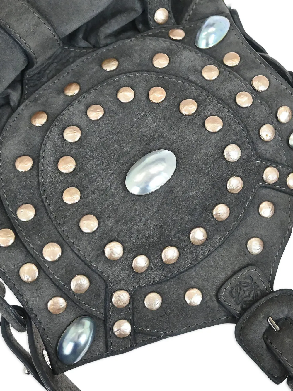 2006 Studded Suede Shoulder Bag