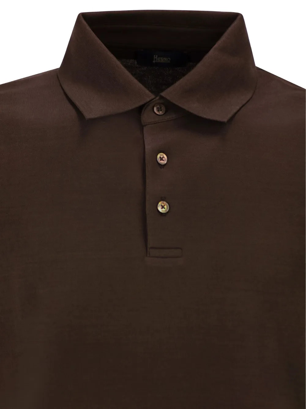 Herno Katoenen poloshirt Bruin