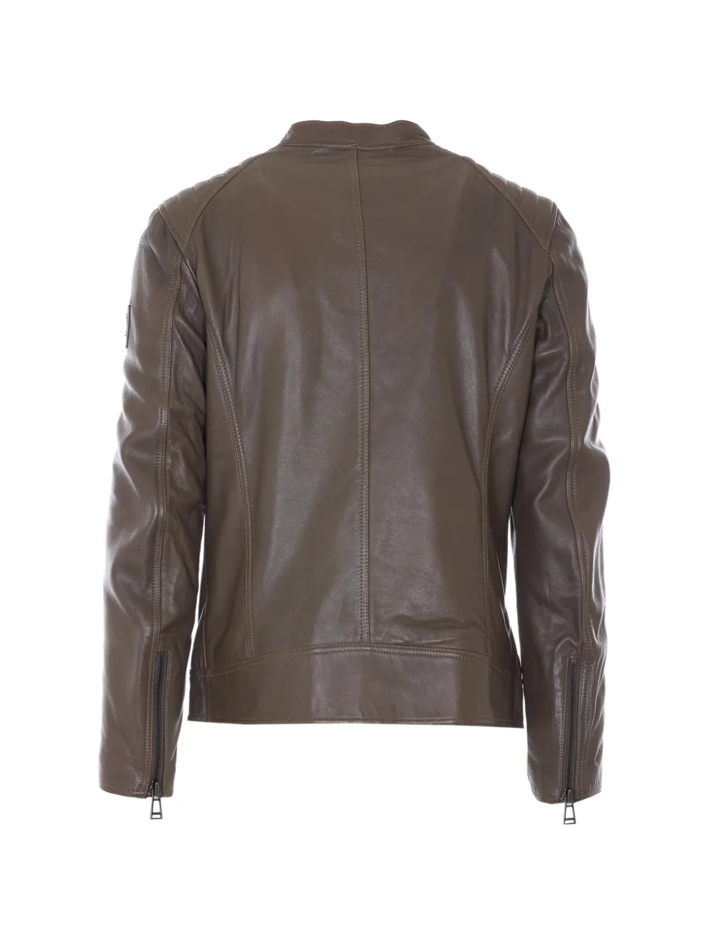  Belstaff Zip Leather Jacket - Brown 