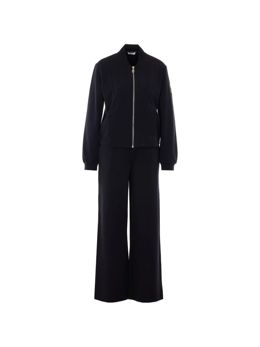 LIU JO strass logo zipped tracksuit - Nero