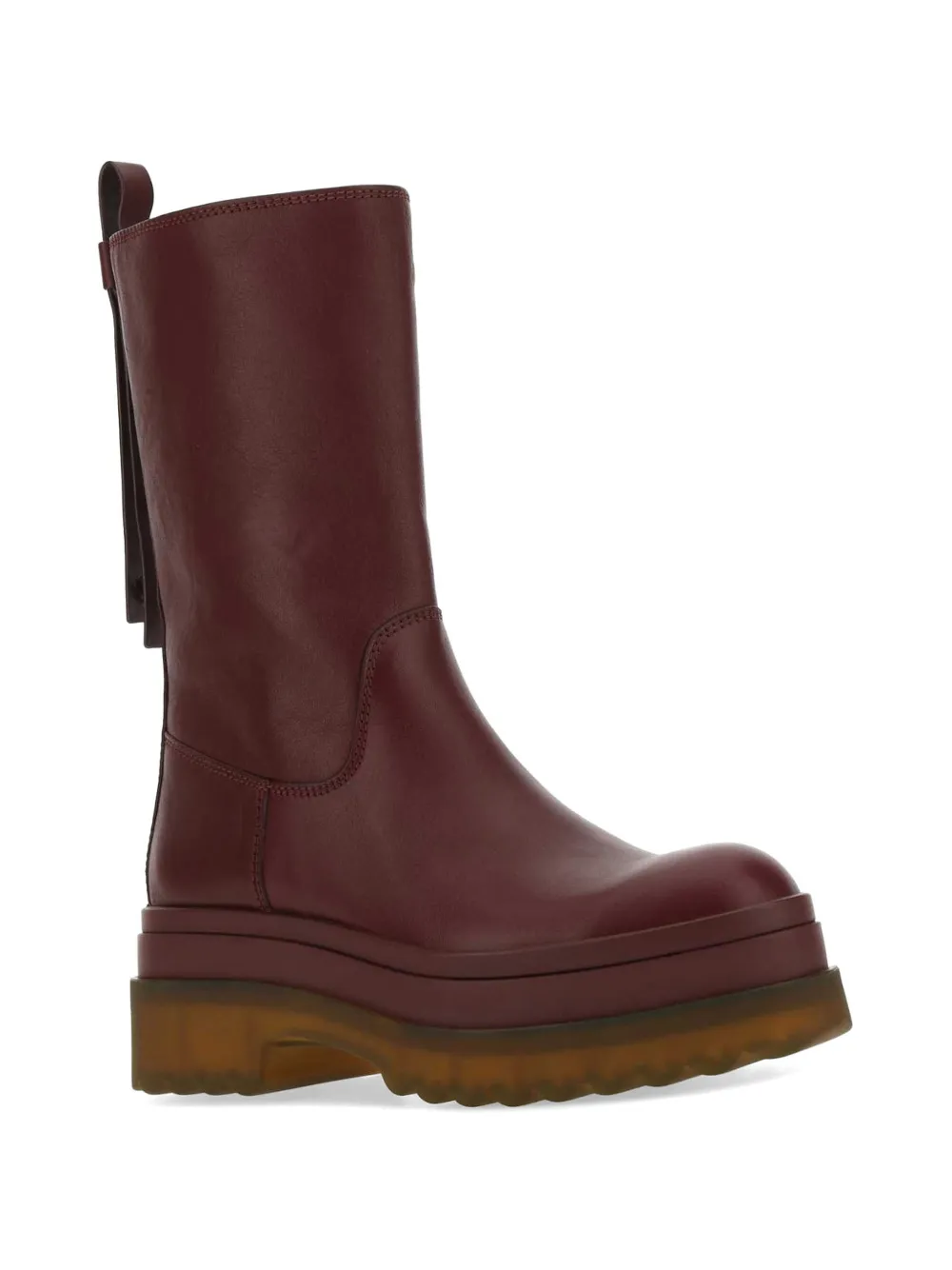 RED(V) leather boots Rood