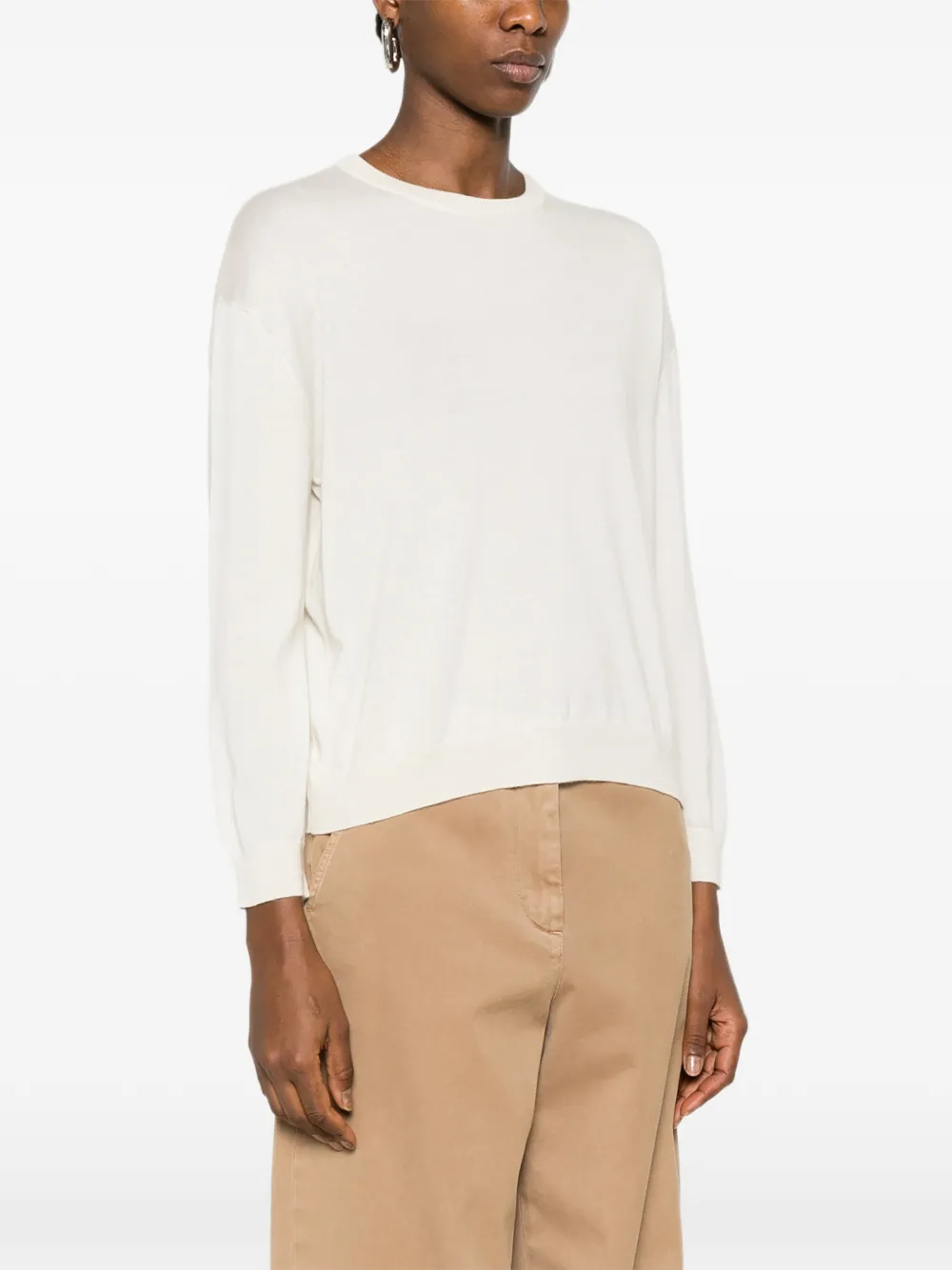  Beyou Round-neck Sweater - Neutrals 