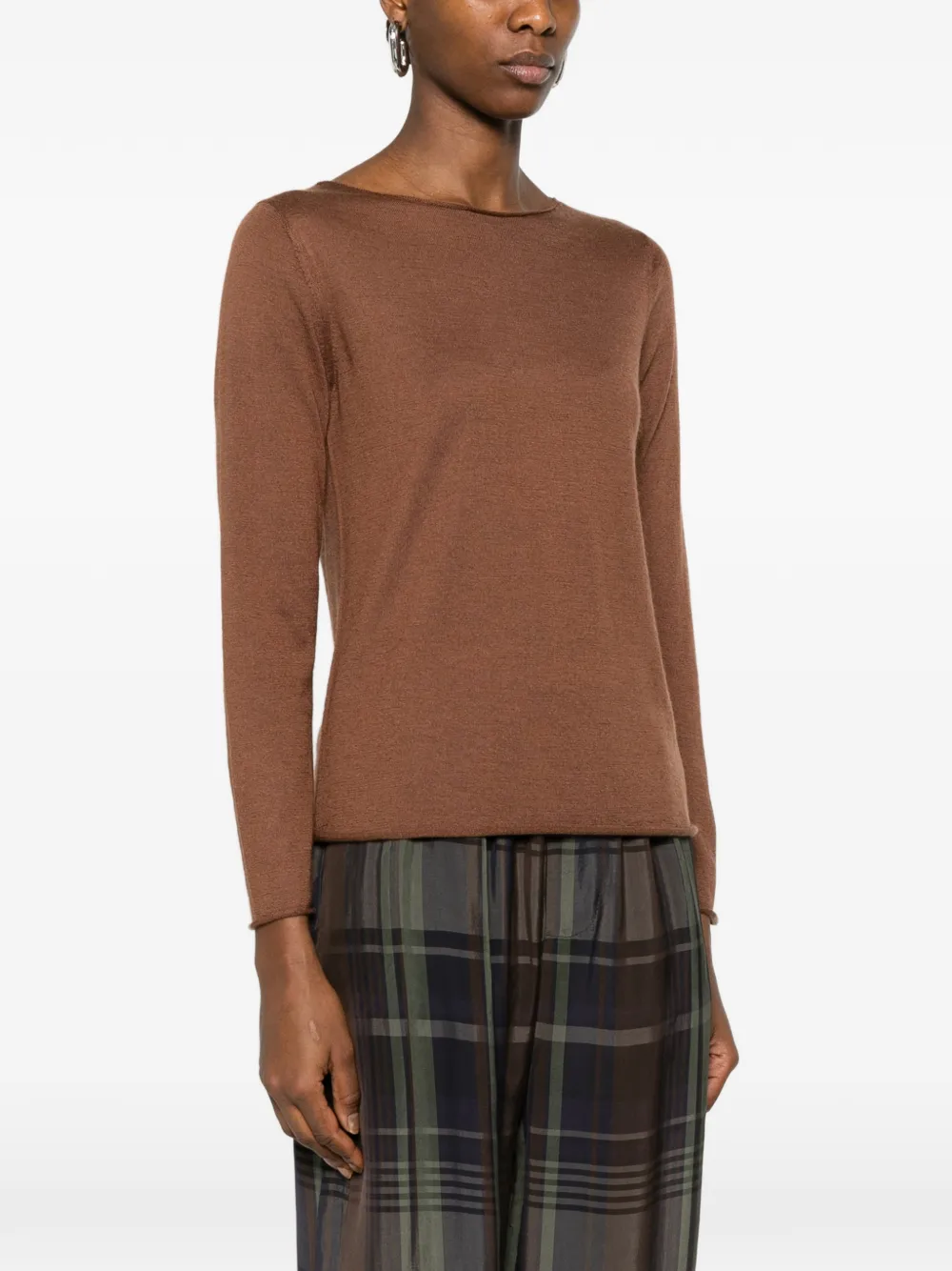  Beyou Long-sleeve Sweater - Brown 
