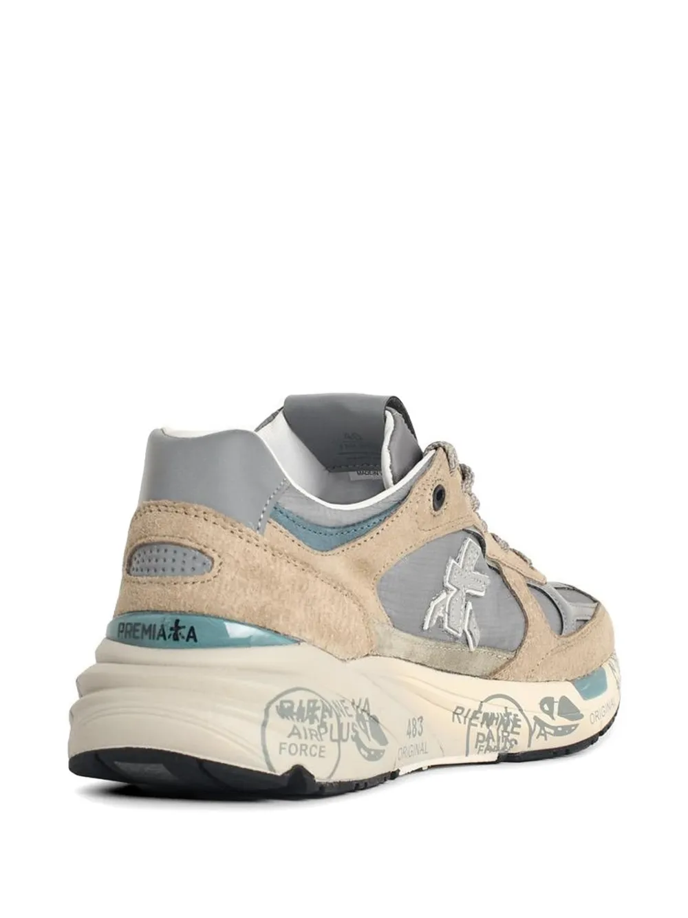 Premiata Mase 6627 sneakers met suède details Beige