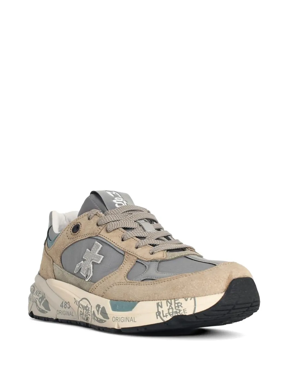 Premiata Mase 6627 sneakers met suède details Beige