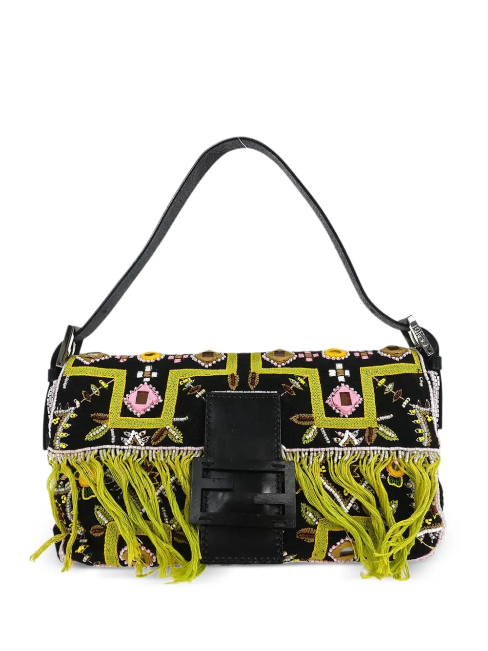 Fendi Pre-Owned 2009 Baguette Tote Bag mit Perlenstickerei - Schwarz
