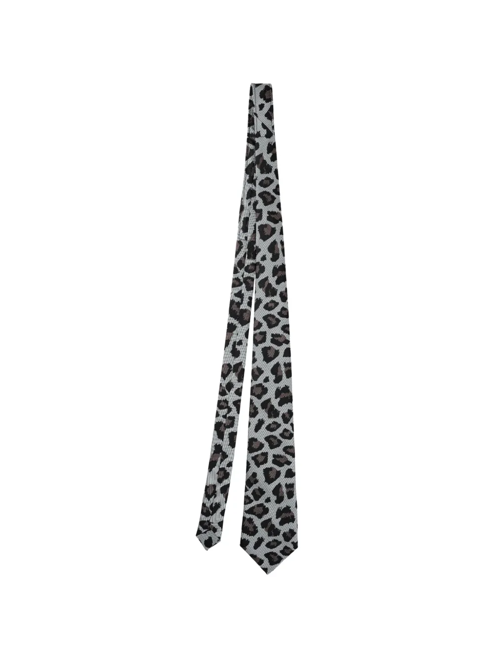 Comme des Garçons Homme Deux leopard-print tie - Grigio