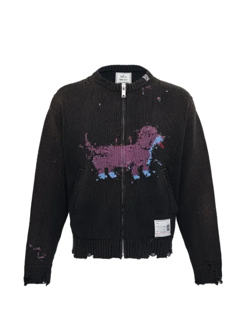 Maison MIHARA YASUHIRO dog-jacquard cardigan