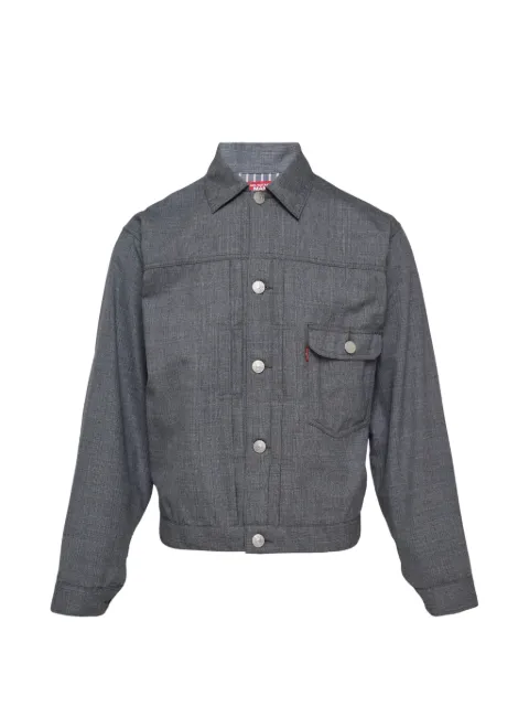 Junya Watanabe MAN pleated-back button-up deniim jacket