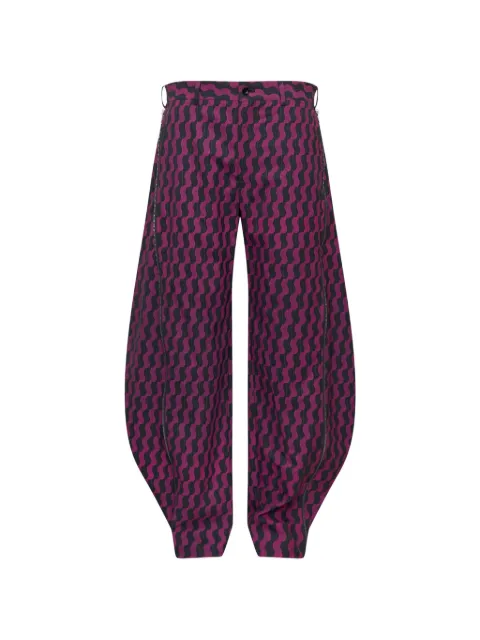 Comme des Garçons Homme Plus wave-print zip-detail loose fit jeans