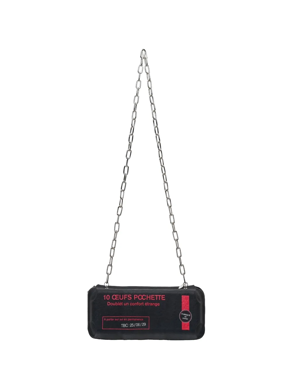 Doublet embossed chain shoulder bag - Nero