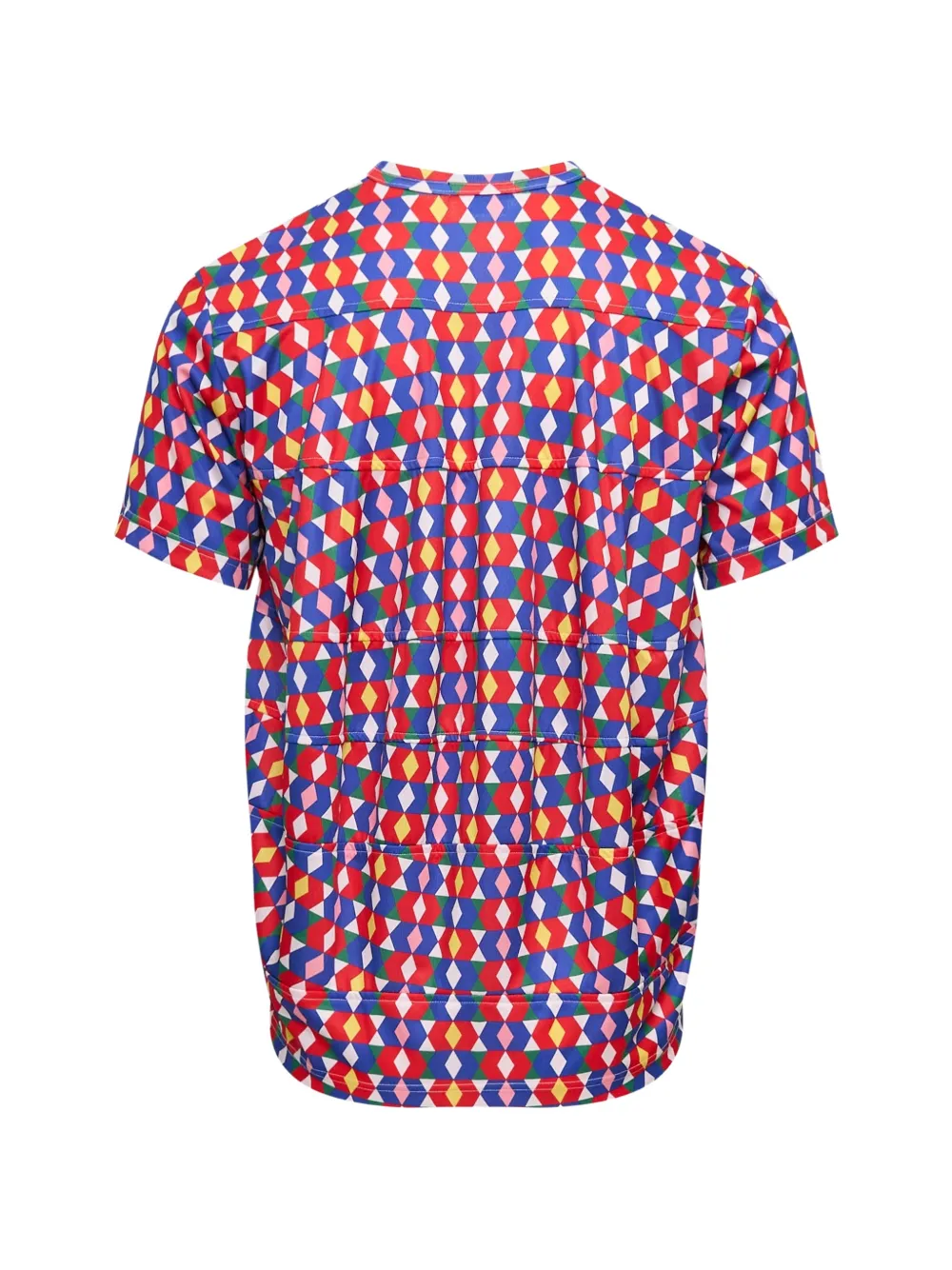 Comme des Garçons Homme Plus Mesh T-shirt met geometrische print Rood