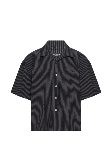 Mastermind Japan distressed striped shirt