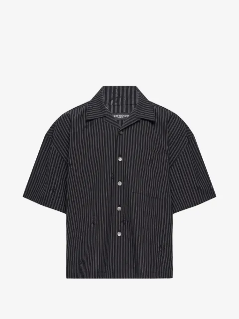 Mastermind Japan distressed striped shirt