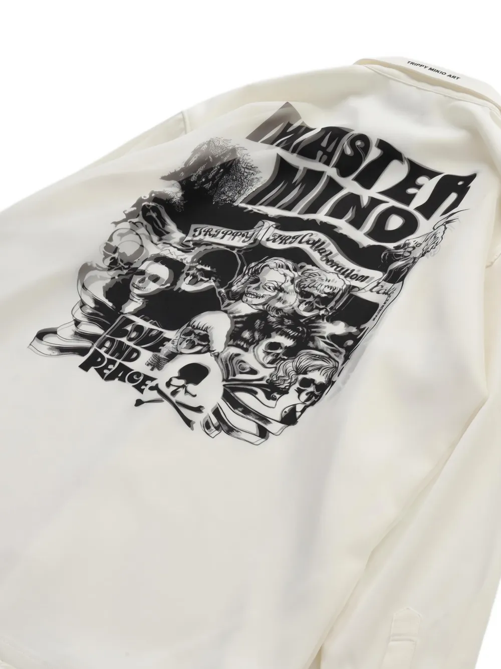 Mastermind Japan x Shirt Rock Stars skull-print shirt Wit