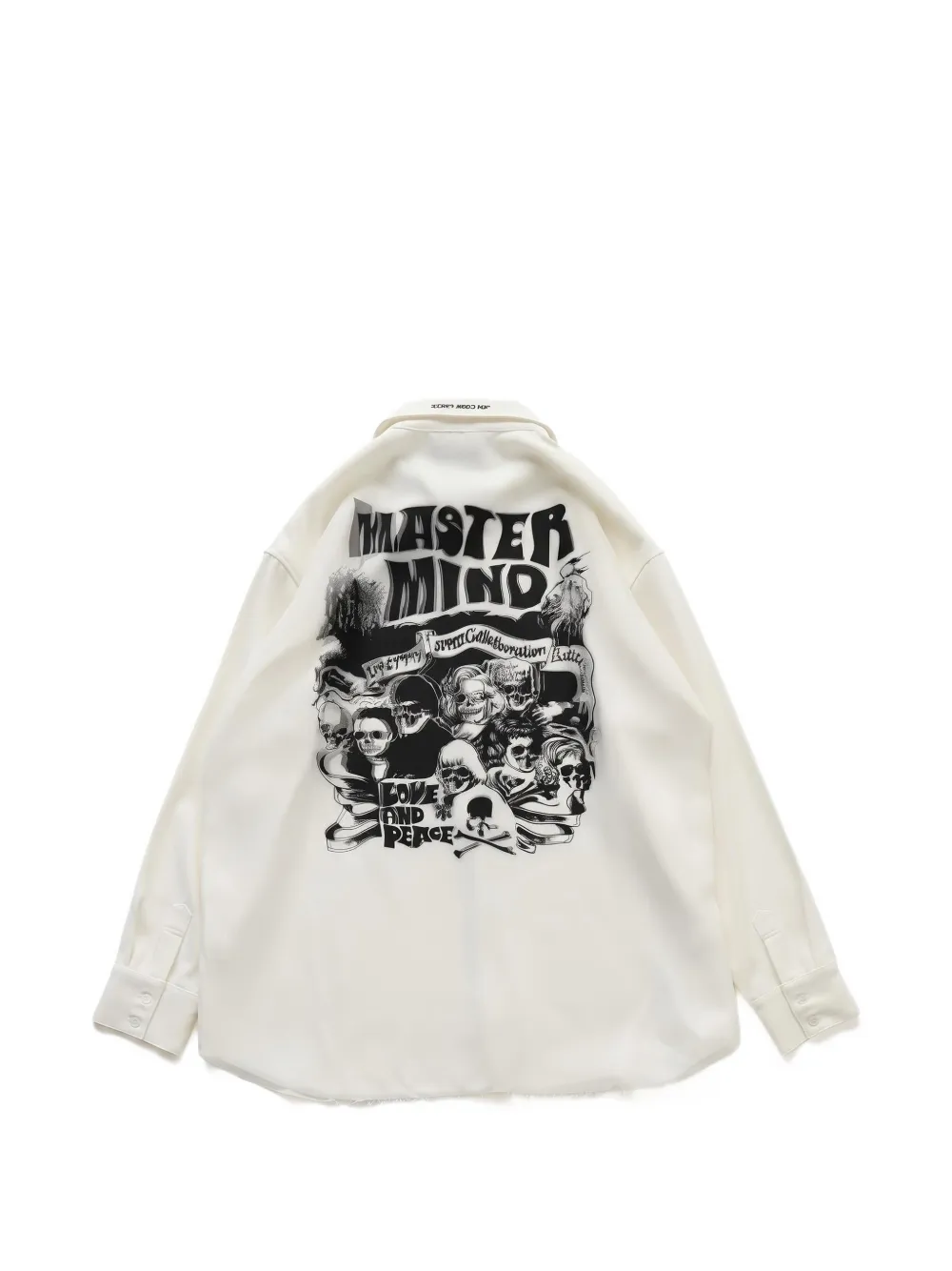 Mastermind Japan x Shirt Rock Stars skull-print shirt Wit