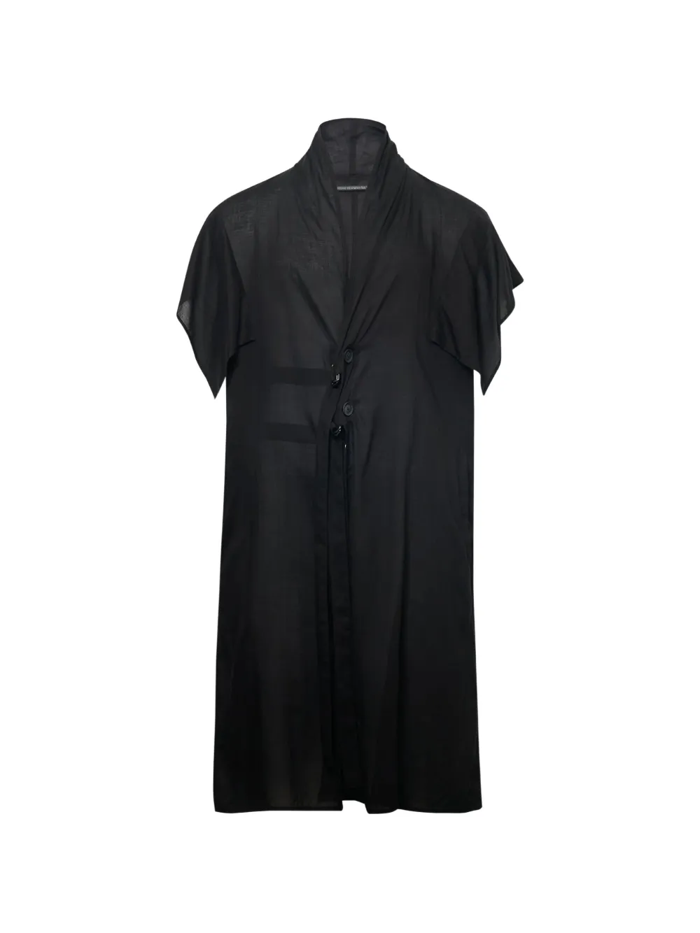 Yohji Yamamoto button short-sleeve vest - Nero