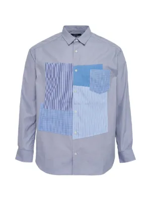 Junya Watanabe MAN パッチワーク シャツ | ブルー | FARFETCH JP