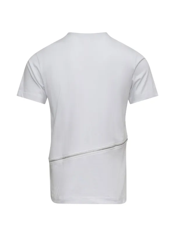 Comme Des Garçons Shirt zip-detail T-shirt | White | FARFETCH JO