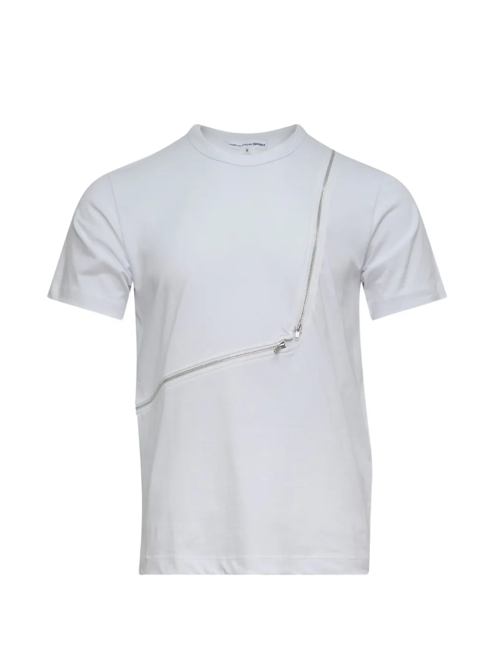 Comme Des Garçons Shirt zip-detail T-shirt - Bianco