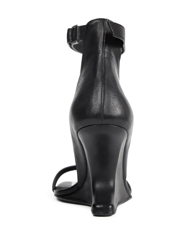 Rick Owens Cantilever Ankle Strap Sandals | Black | FARFETCH RO