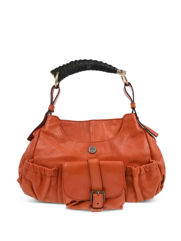 Saint Laurent Pre-Owned 2000s モンバサ レザーバッグ | オレンジ