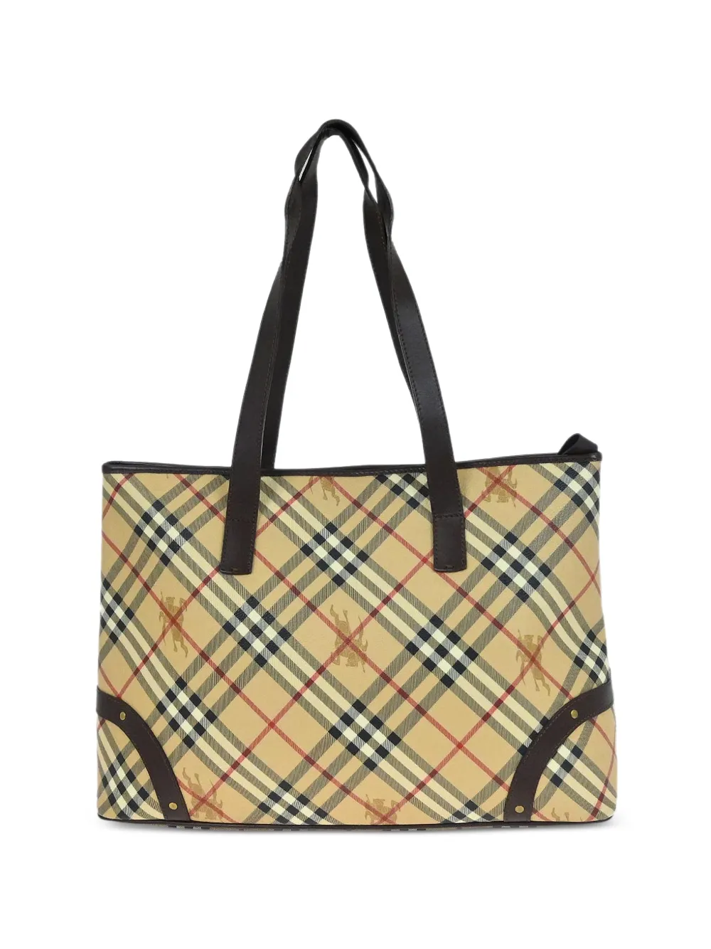 Burberry Pre-Owned Borsa tote a quadri anni '90 - Toni neutri