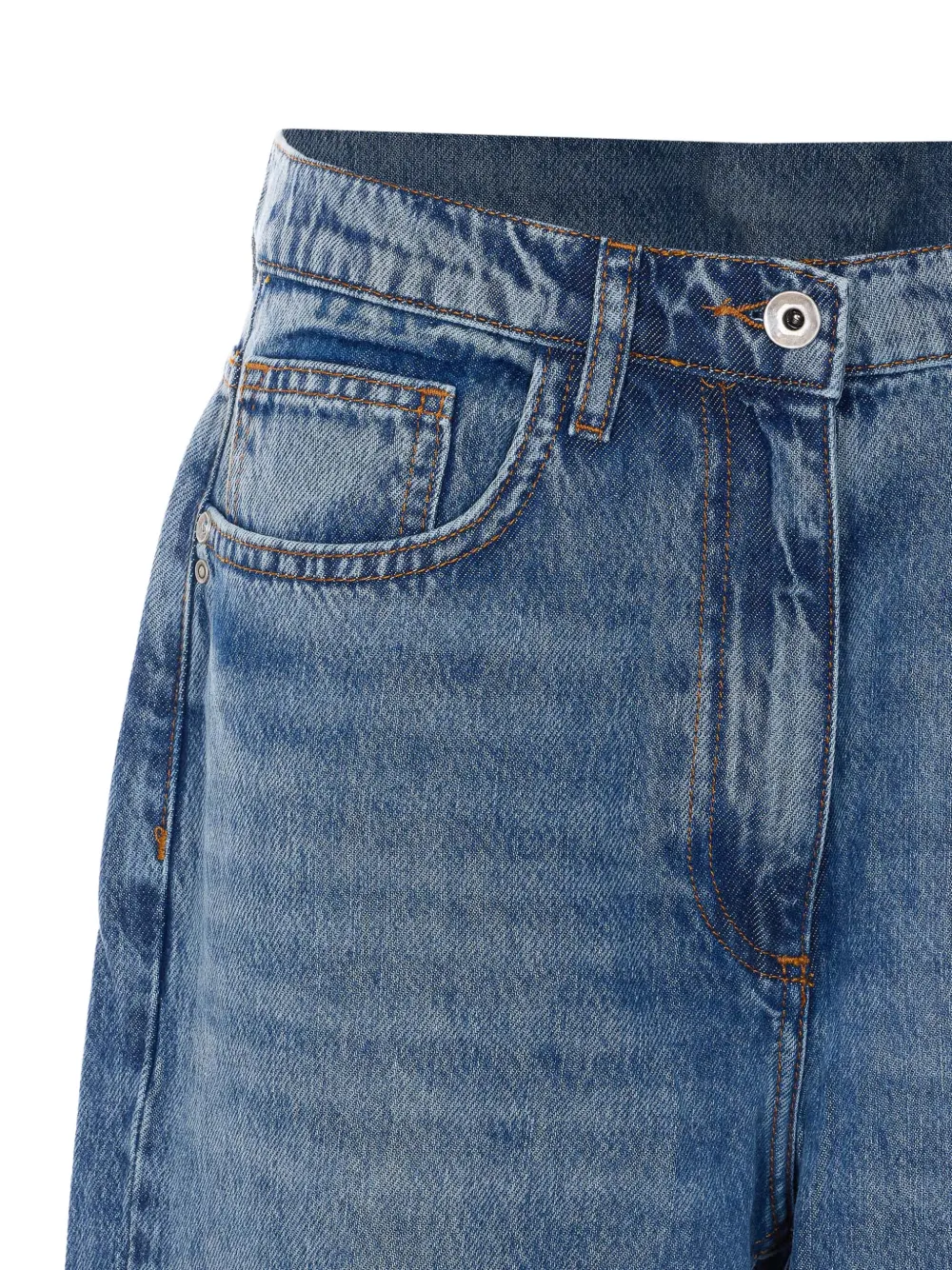 Patrizia Pepe Jeans met geborduurd logo Blauw