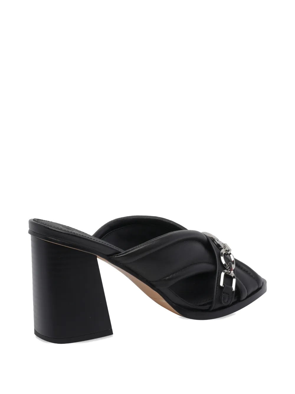 PINKO Leren pumps met kettingdetail en ronde neus Zwart