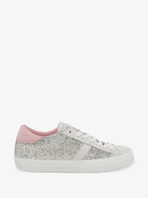D.A.T.E. Hill Low Sneakers mit Glitzer