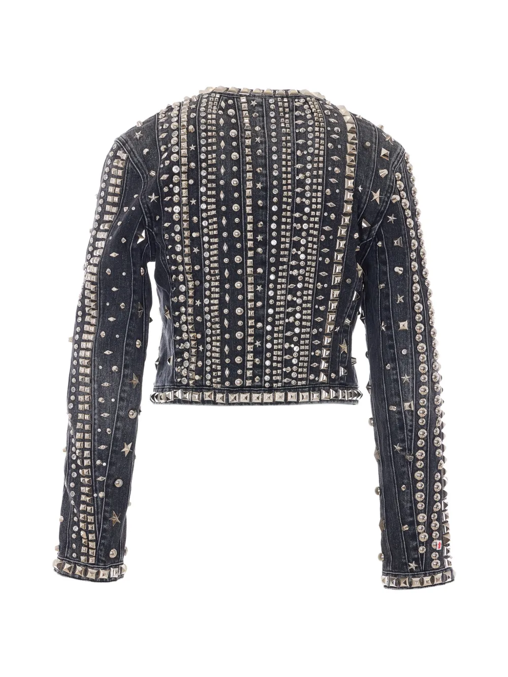  R13 Studded Hook-fastening Denim Jacket - Black 