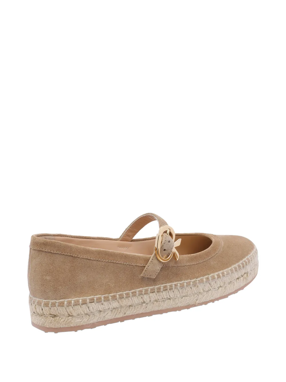 Gianvito Rossi Elda espadrilles met gesp Beige