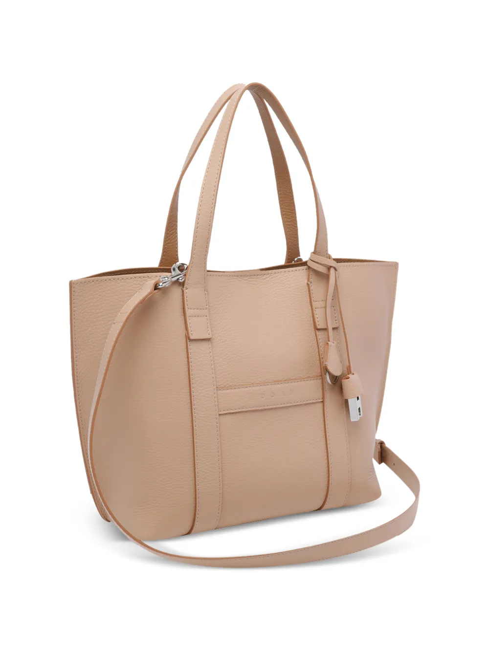  Hogan Small Script Leather Shoulder Bag - Neutrals 