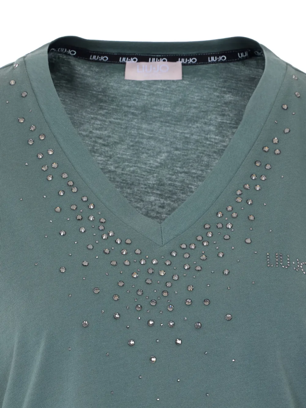 LIU JO T-shirt met stras Groen