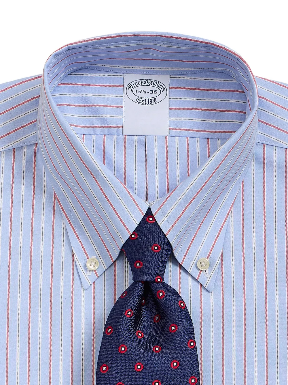 Brooks Brothers Button-down gestreept overhemd Blauw