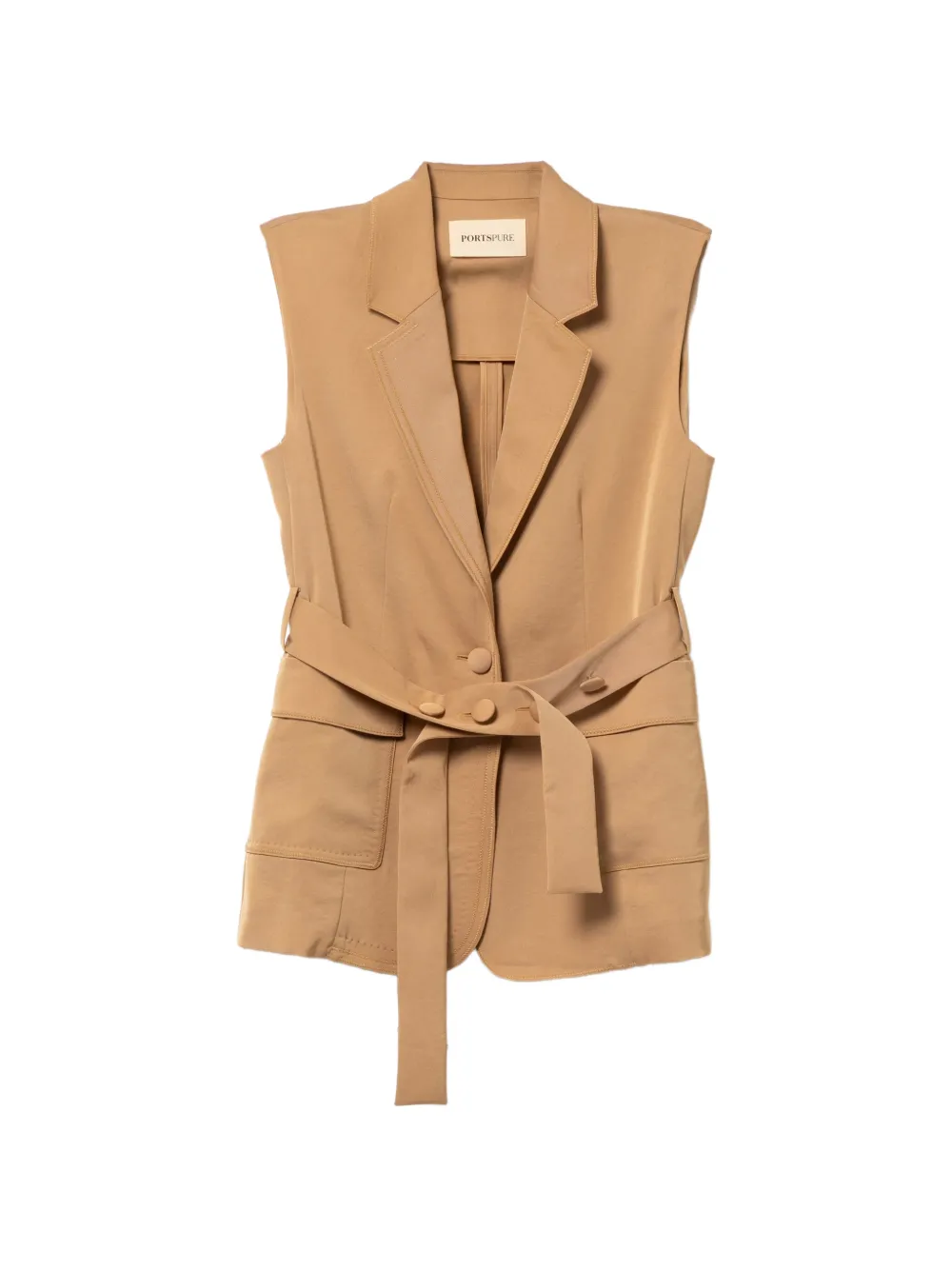 PortsPURE Gilet con cintura - Toni neutri