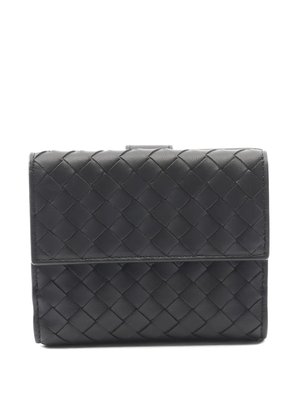 Bottega Veneta Pre-Owned 2020s intrecciato-leather wallet - Nero