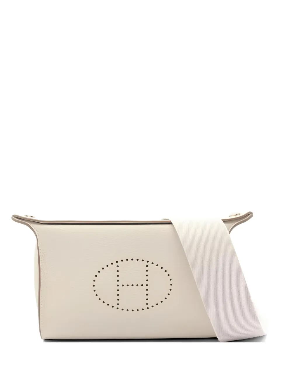 Hermès Pre-Owned 2023 Videpoches perforated-logo leather cross body bag - Toni neutri