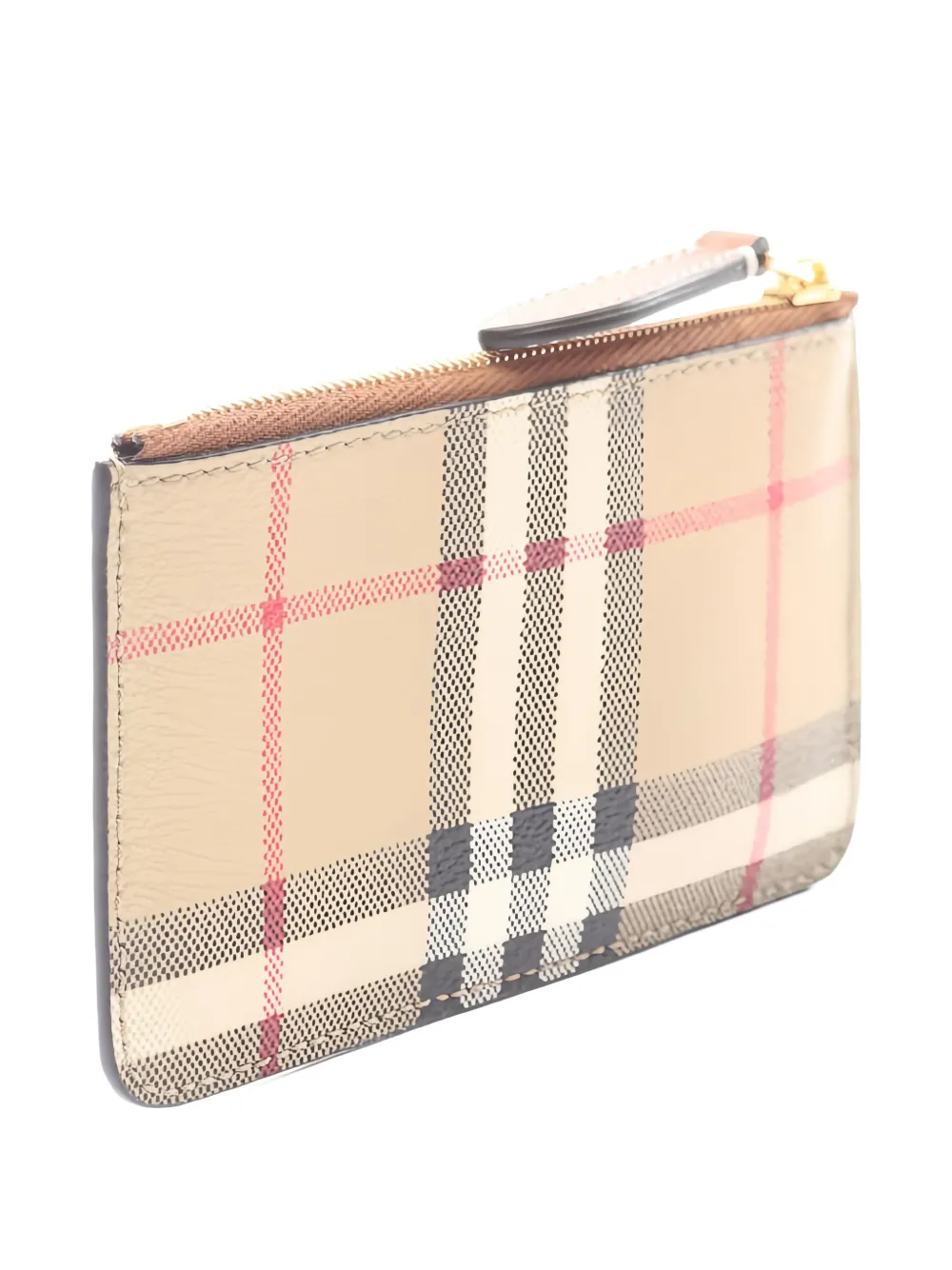  Burberry Pre-owned Check Leather Coin Purse - Neutrals 