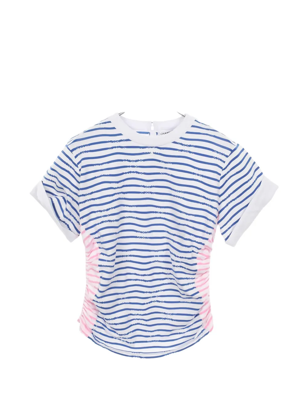 Pre-owned Chanel 1986-1988 Striped T-shirt In White
