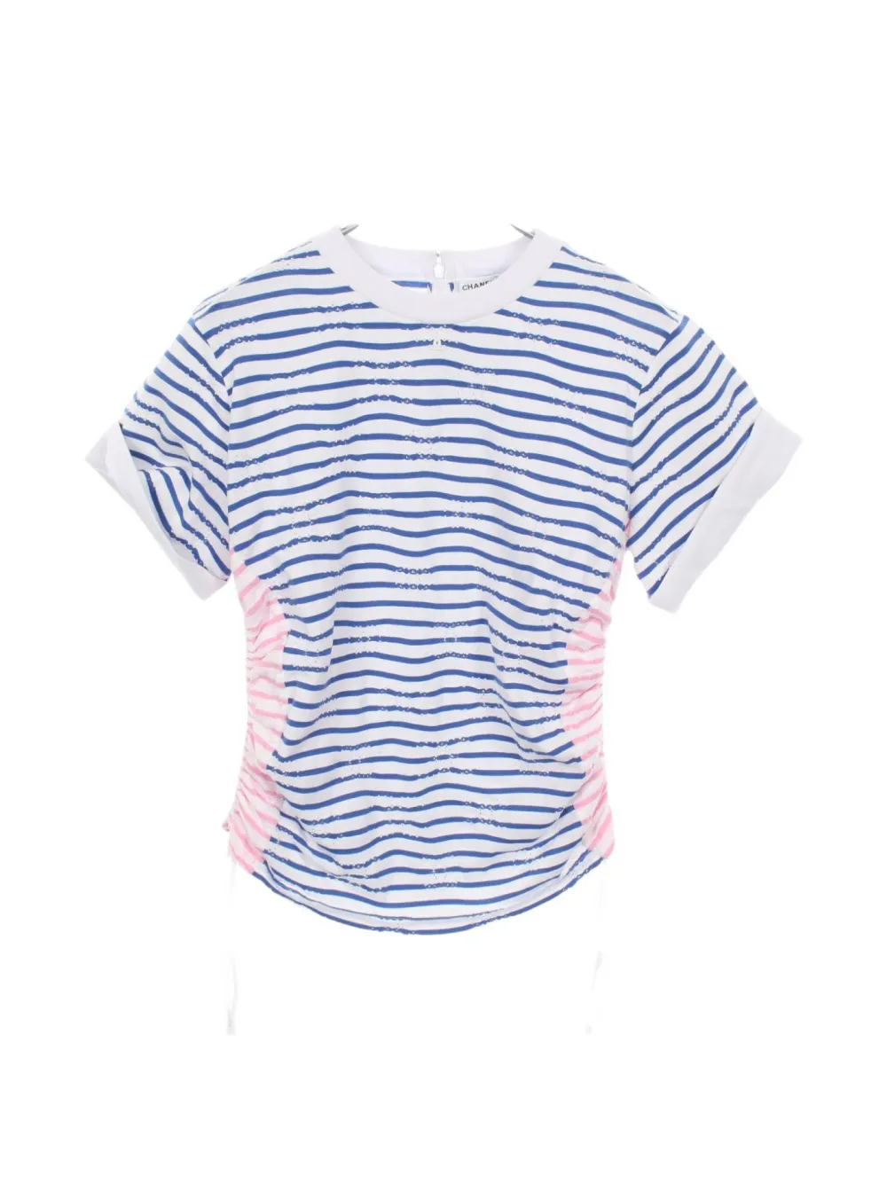 CHANEL Pre-Owned 1986-1988 striped T-shirt - White
