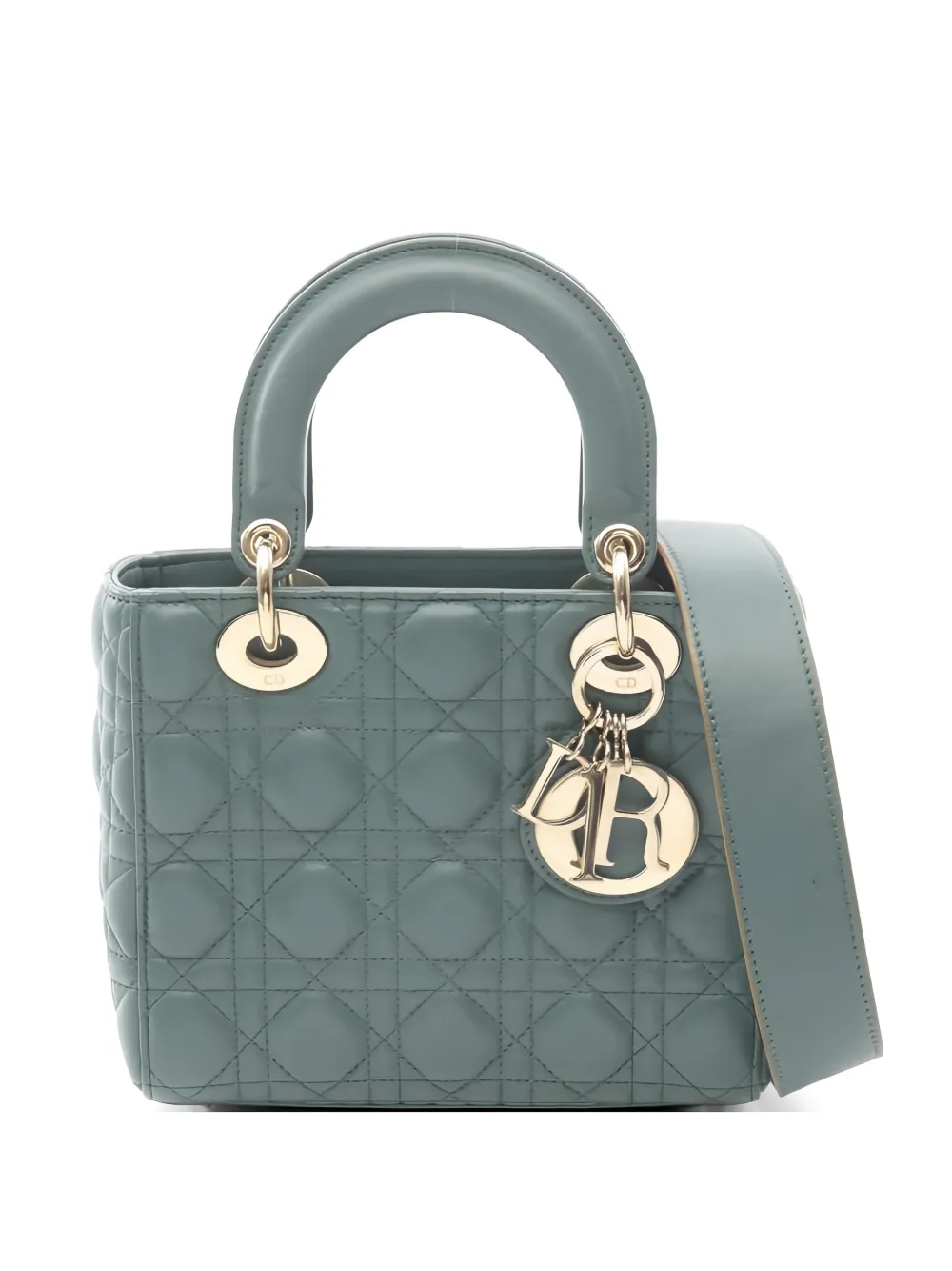 Christian Dior Pre-Owned 10s small Lady Dior handbag - Verde